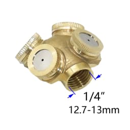 1/4" 1/2" 3/4" Brass Garden Sprayer Nozzle 1/2/3/4 Hole Garden Irrigation Water Sprinkler For Pesticide Atomizing Spray Fitting