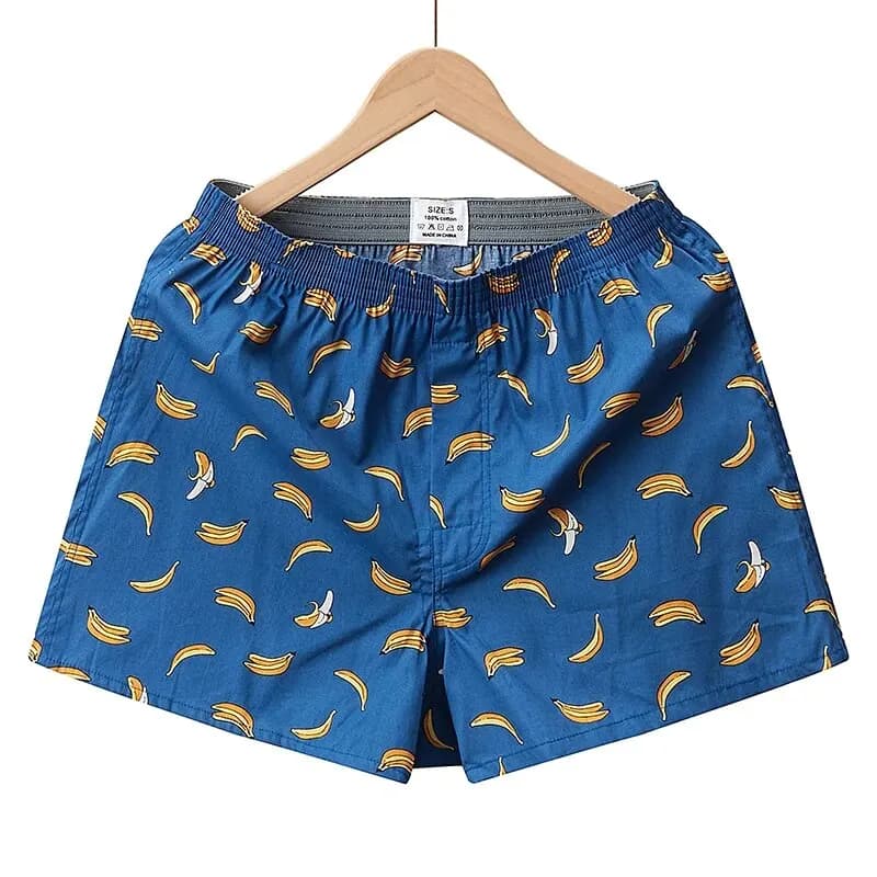 Men's Boxer Shorts Men Underwear 100% Cotton Loose Short Home Wear Comfortable Boxer Short Printed Men's Underwear Men Boxerpure