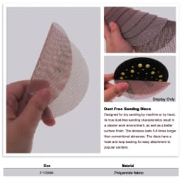 5 Inch Mesh Sanding Disc 125mm Sandpaper 80-600 Grit Hook Loop Dust-Free Anti-Blocking for Car Paint Metal Finishing Polishing