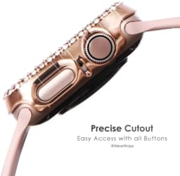Case for Apple Watch 7 8 9 45mm 41mm 40mm 44mm 38mm 42mm Diamond Bling Bumpe Protective Cover for Iwatch Series SE 6 5 4 3 2 1