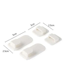 Plastic Hooks 2 pairs(4pcs) Sticky Hook Set TV Air Conditioner Remote Control Key Practical Wall Storage Holder Strong Hanger