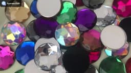 Cong Shao 20pcs 20mm Colorful Acrylic Rhinestone Round Flat Back Beads Crystal Stones DIY Costume Jewelry Crafts Scrapbook ZZ751