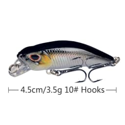 1pcs Mini Minnow Fishing Lures Wobblers 4.5cm 3.5g Sinking Artificial Plastic Hard Bait Crankbait Jerkbait Pesca Bass Tackle