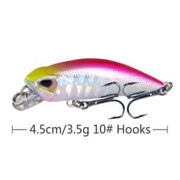 1pcs Mini Minnow Fishing Lures Wobblers 4.5cm 3.5g Sinking Artificial Plastic Hard Bait Crankbait Jerkbait Pesca Bass Tackle