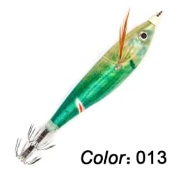 FTK Sea Fishing Lure Hard Bait Wood Shrimp 8cm 10g Fishing Wobbler Squid Hook Jig Artificial Lure  jigging Lure Octopus Bait