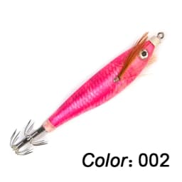 FTK Sea Fishing Lure Hard Bait Wood Shrimp 8cm 10g Fishing Wobbler Squid Hook Jig Artificial Lure  jigging Lure Octopus Bait