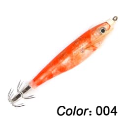 FTK Sea Fishing Lure Hard Bait Wood Shrimp 8cm 10g Fishing Wobbler Squid Hook Jig Artificial Lure  jigging Lure Octopus Bait