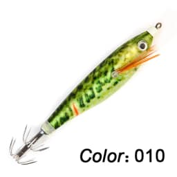 FTK Sea Fishing Lure Hard Bait Wood Shrimp 8cm 10g Fishing Wobbler Squid Hook Jig Artificial Lure  jigging Lure Octopus Bait