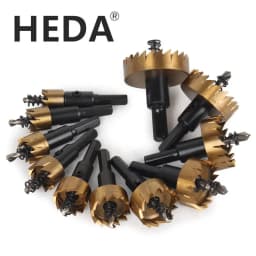 12-100mm HSS Titanium Coated Hole Saw Drill Bit For Stainless Aluminum Alloy Metal With Pilot Drill High Speed Steel Drill Bits