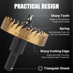 12-100mm HSS Titanium Coated Hole Saw Drill Bit For Stainless Aluminum Alloy Metal With Pilot Drill High Speed Steel Drill Bits