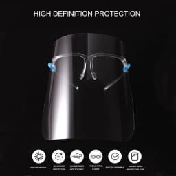 2Pcs Face Shield Transparent Full Face Cover Safety Protective Film Tool Anti-Oil Anti-Fog Kitchen House Clean Dust Proof Mask
