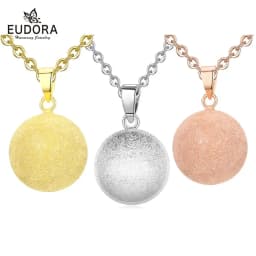 Out of Stock Round Bell 3 Colors Sparkling Harmony Bola Ball Angel Caller Pregnancy Pendant Necklace for Women Jewelry N14nb357