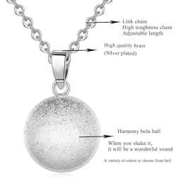Out of Stock Round Bell 3 Colors Sparkling Harmony Bola Ball Angel Caller Pregnancy Pendant Necklace for Women Jewelry N14nb357
