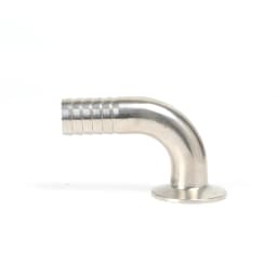 SAP 19/25/32/38/51mm SS304 Sanitary Hose Barb Pipe Fitting 1.5/2" Tri Clamp 90 Degree Elbow Hose Adaptor Clamp Hose Barb Fitting