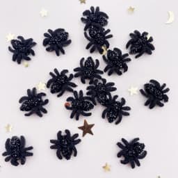 60pcs Delicate Black Spider Flatback Rhinestone Applique DIY Christmas Scrapbook Jewelry Stone Craft SF977*2