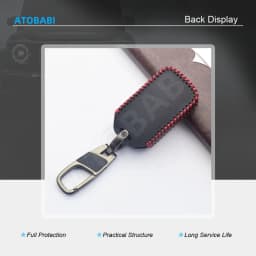 Leather Car Key Cover Bag For Honda Civic Fit Accord Pilot CR-V 2019 2020 Smart Remote Fobs Shell Protector Case Keychain Holder