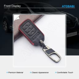 Leather Car Key Cover Bag For Honda Civic Fit Accord Pilot CR-V 2019 2020 Smart Remote Fobs Shell Protector Case Keychain Holder