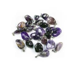 5pcs/lot Natural Amethysts Pendant Irregural Shape Small Pendnat Charms for Making Women DIY Necklace Size 10x25-15x35mm