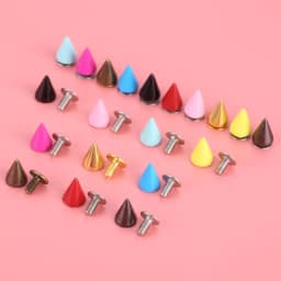 20Pcs Punk Apparel Leather Buckles Metal Screws Knob Tip Rivets Handbag Belt Shoes Crafts Bullet Rivet Stud Spikes DIY Handmade