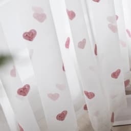 Modern Children Cartoon 3D Heart Sheer Tulle Girls Bedroom Curtains For Finished Living Room Drapes Custom Panel Curtain Cortina