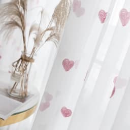 Modern Children Cartoon 3D Heart Sheer Tulle Girls Bedroom Curtains For Finished Living Room Drapes Custom Panel Curtain Cortina