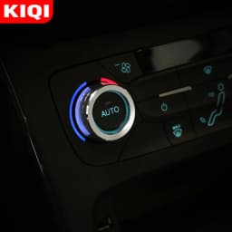 KIQI 2Pcs/Set Car Accessories for Ford New Focus 3 MK3 2014 2015 2016 2017 Sedan ST AC Heat Control Switch Knob Ring Cover Trim