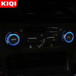KIQI 2Pcs/Set Car Accessories for Ford New Focus 3 MK3 2014 2015 2016 2017 Sedan ST AC Heat Control Switch Knob Ring Cover Trim