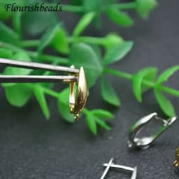 Nickle Free Anti-rust Real Gold Plating Metal Earring Hooks Women Jewelry Making Components 30pieces