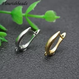 Nickle Free Anti-rust Real Gold Plating Metal Earring Hooks Women Jewelry Making Components 30pieces