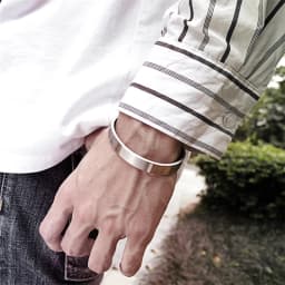 Classic Fashion Open Buckle Flat Gloss Men's Cuff Bracelet Bangle High Quality Stainless Steel Bracelets Men Temperament Jewelry