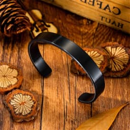 Classic Fashion Open Buckle Flat Gloss Men's Cuff Bracelet Bangle High Quality Stainless Steel Bracelets Men Temperament Jewelry