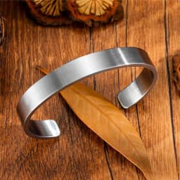 Classic Fashion Open Buckle Flat Gloss Men's Cuff Bracelet Bangle High Quality Stainless Steel Bracelets Men Temperament Jewelry