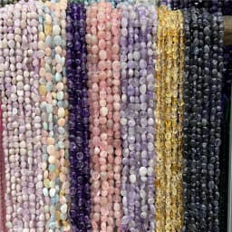 6-8MM Natural Stone Beads Amethysts Fluorite Citrine Irregular Shape Loose Bead For Women Jewelry Making Bracelet DIY Accessory