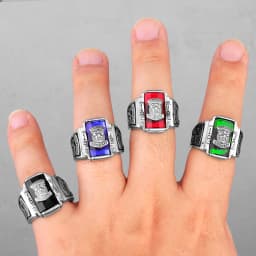 1973 Walton Tiger Stainless Steel Rhinestone Mens Rings Simple Luxury for Male Boyfriend Biker Jewelry Creativity Gift Wholesale
