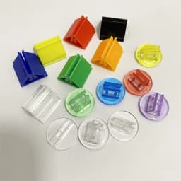 20PCS/Lot 4 Styles Transparent Plastic Stand Card Base for 1-2mm Cards Holder