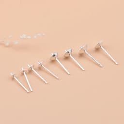 5 pairs of 925 sterling silver semi-finished tray earrings DIY making materials for jewelry accessories for women