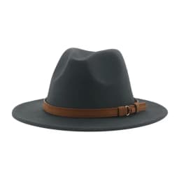 Fedora Hats for Women Men Wide Brim Solid Women Hats Band Belt Classic Formal Dress Khaki Black Winter Hats Sombreros De Mujer
