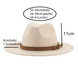 Fedora Hats for Women Men Wide Brim Solid Women Hats Band Belt Classic Formal Dress Khaki Black Winter Hats Sombreros De Mujer