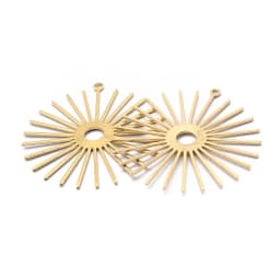 10pcs Raw Brass Sun Flower Charms Pendant For DIY Earrings Necklace Jewelrry Findings Making