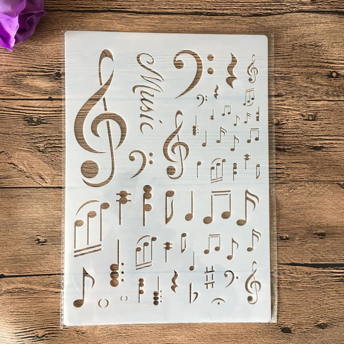 A4 musical note DIY Stencils Wall Painting Scrapbook Coloring Embossing Album Decorative Paper Card Template,wall letter cake