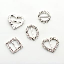 Hot Sale 10pcs/Set Variety of Rhinestone Buckle Gift Box Invitation Card Decoration Accessories Ribbon Bow Ribbon Slider Buckle