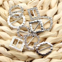 Hot Sale 10pcs/Set Variety of Rhinestone Buckle Gift Box Invitation Card Decoration Accessories Ribbon Bow Ribbon Slider Buckle