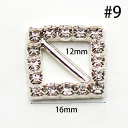 Hot Sale 10pcs/Set Variety of Rhinestone Buckle Gift Box Invitation Card Decoration Accessories Ribbon Bow Ribbon Slider Buckle