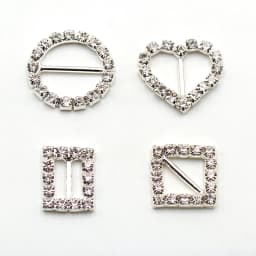 Hot Sale 10pcs/Set Variety of Rhinestone Buckle Gift Box Invitation Card Decoration Accessories Ribbon Bow Ribbon Slider Buckle