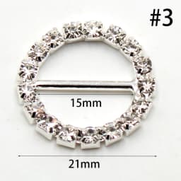 Hot Sale 10pcs/Set Variety of Rhinestone Buckle Gift Box Invitation Card Decoration Accessories Ribbon Bow Ribbon Slider Buckle