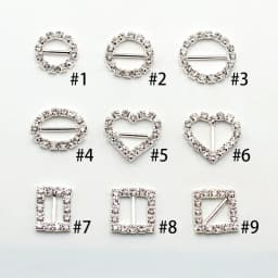 Hot Sale 10pcs/Set Variety of Rhinestone Buckle Gift Box Invitation Card Decoration Accessories Ribbon Bow Ribbon Slider Buckle