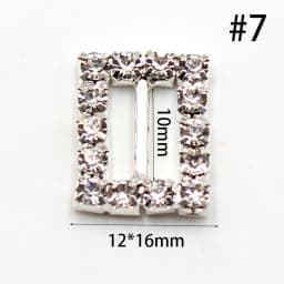 Hot Sale 10pcs/Set Variety of Rhinestone Buckle Gift Box Invitation Card Decoration Accessories Ribbon Bow Ribbon Slider Buckle