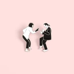 Pulp Fiction Enamel Pins Disco Impromptu Swing Dance Brooches Badges Fashion Movie Pin Gifts for Friends