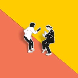 Pulp Fiction Enamel Pins Disco Impromptu Swing Dance Brooches Badges Fashion Movie Pin Gifts for Friends