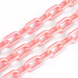 50CMX5PCS AB Colors Acrylic Link Chain Lobster Clasp Keychains For Necklace Bracelet Making Colorful Chain Plastic Chain Links